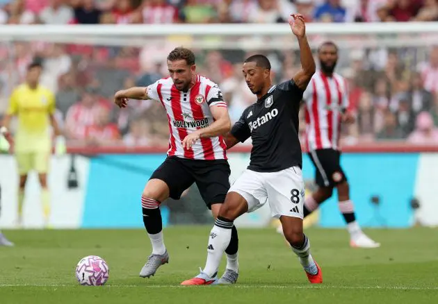 Youri Tielemans in action for Aston Villa