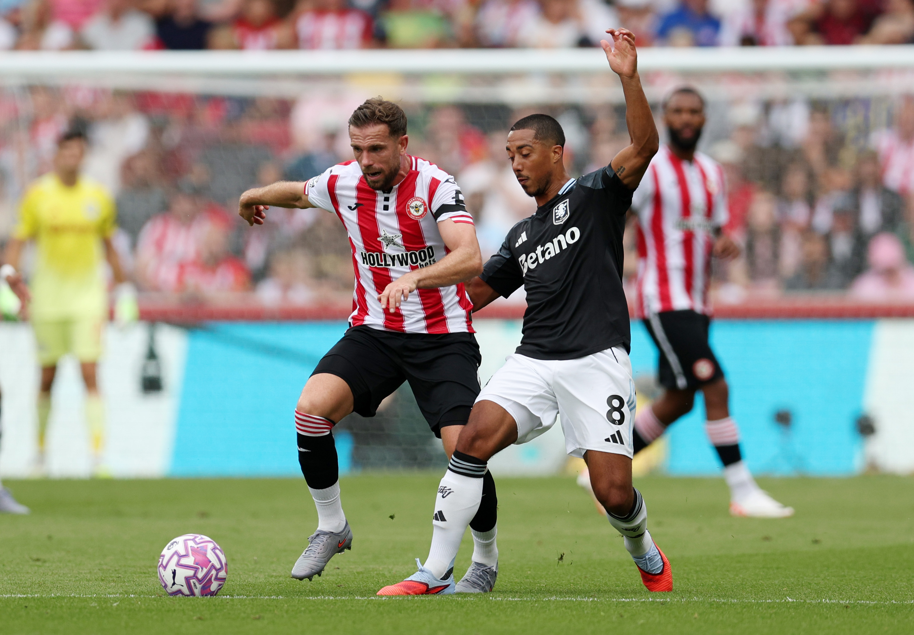 Youri Tielemans in action for Aston Villa