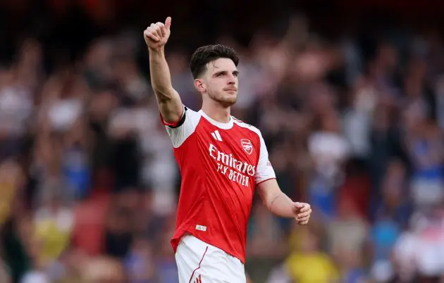 Arsenal midfielder Declan Rice