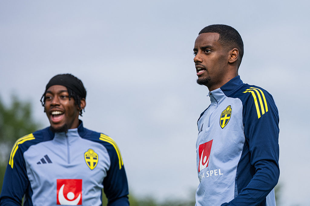 Alexander Isak in Sweden training