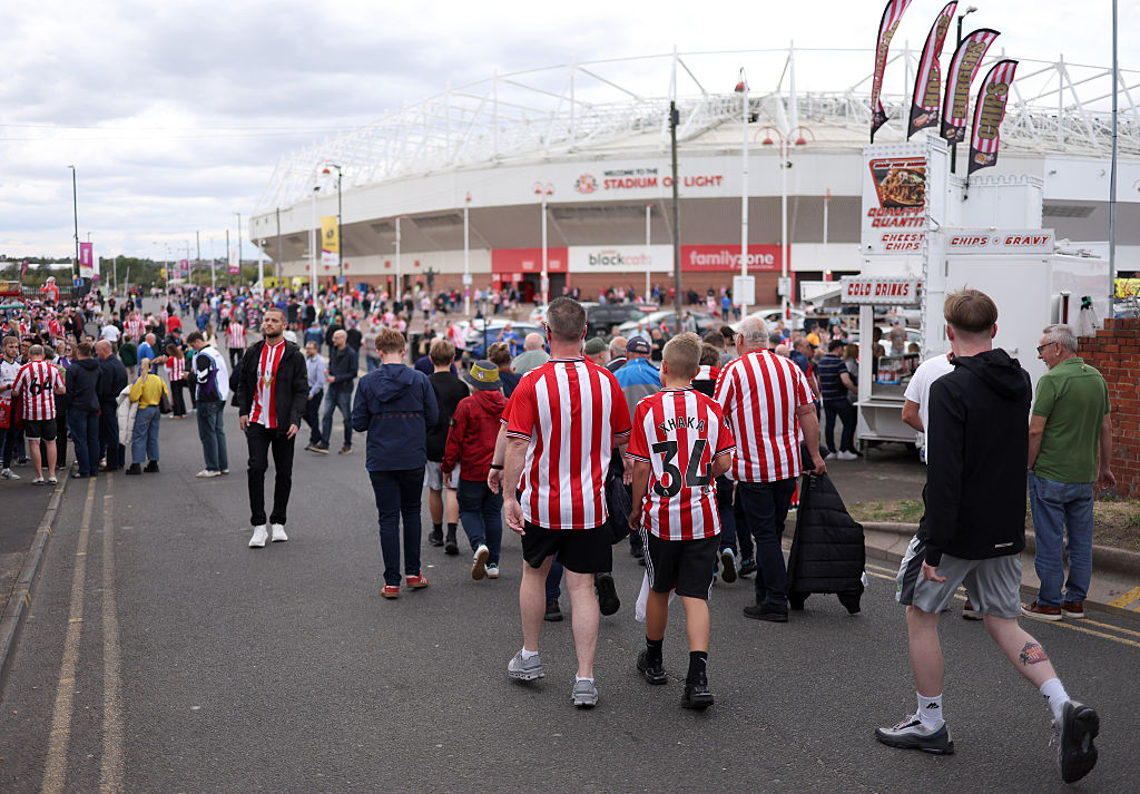 Sunderland fans outside the Stadium of Light