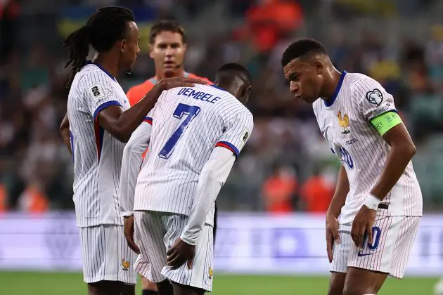 Ousmane Dembele suffers an injury for France