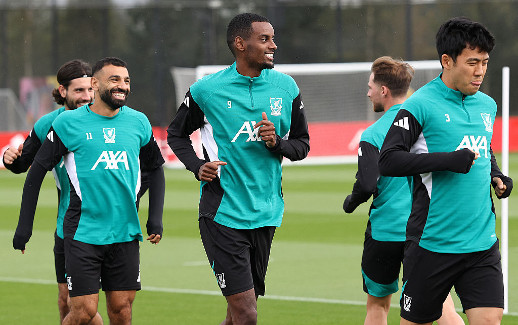 Isak in Liverpool training