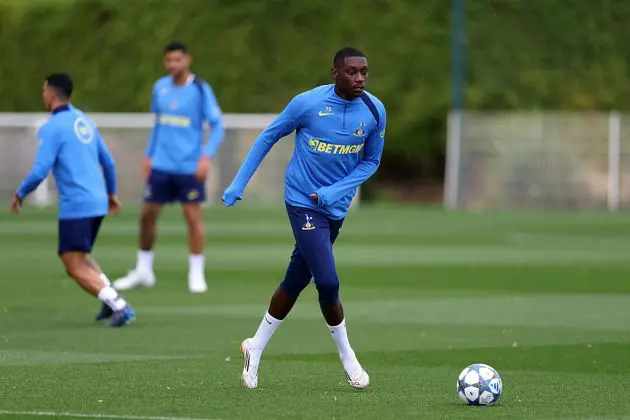 Randal Kolo Muani in Tottenham training