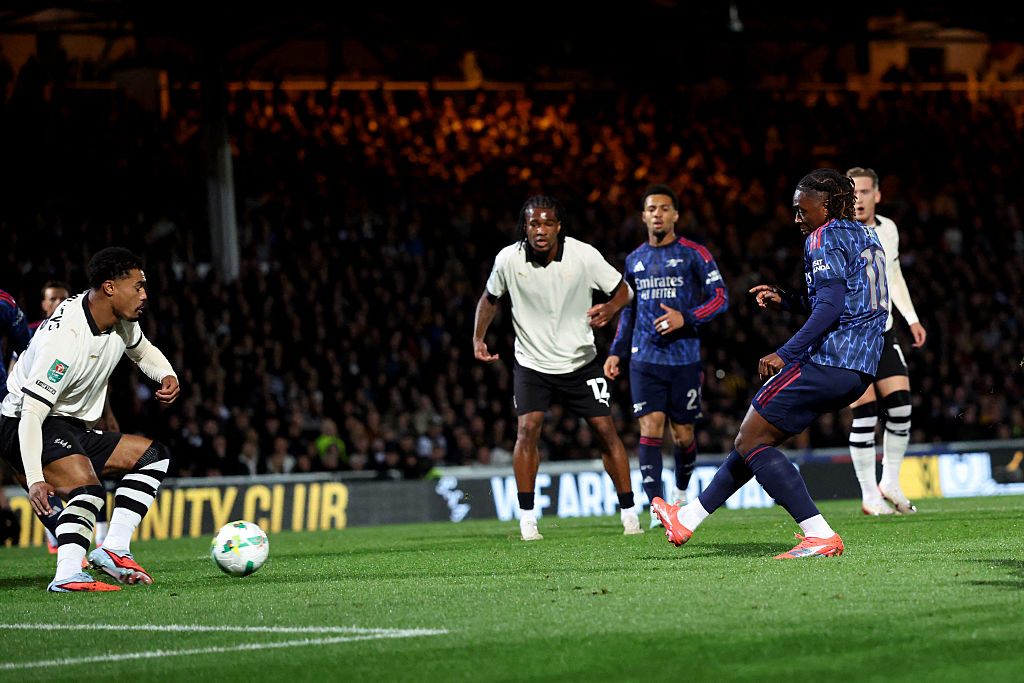 Ebere Eze scores his first Arsenal goal