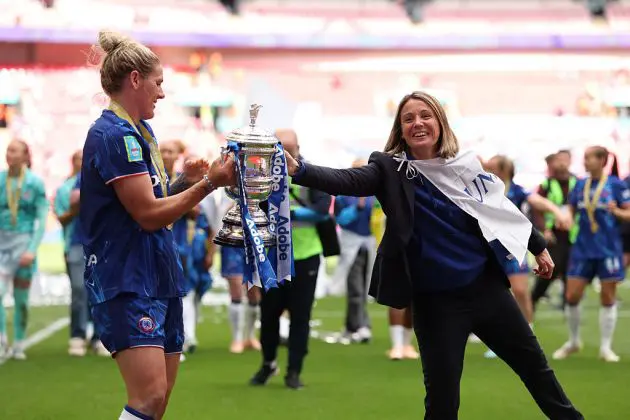 Millie Bright and Sonia Bompastor