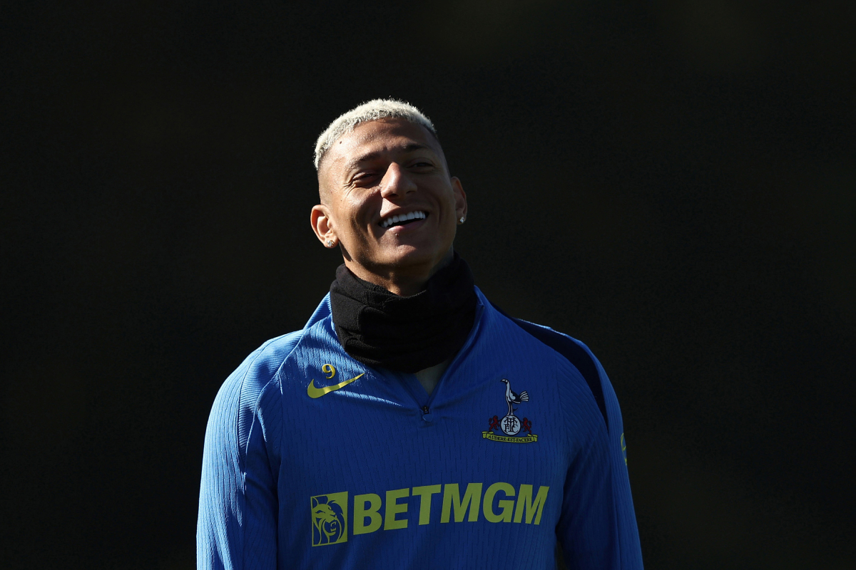 Spurs striker Richarlison (Photo by James Fearn/Getty Images)