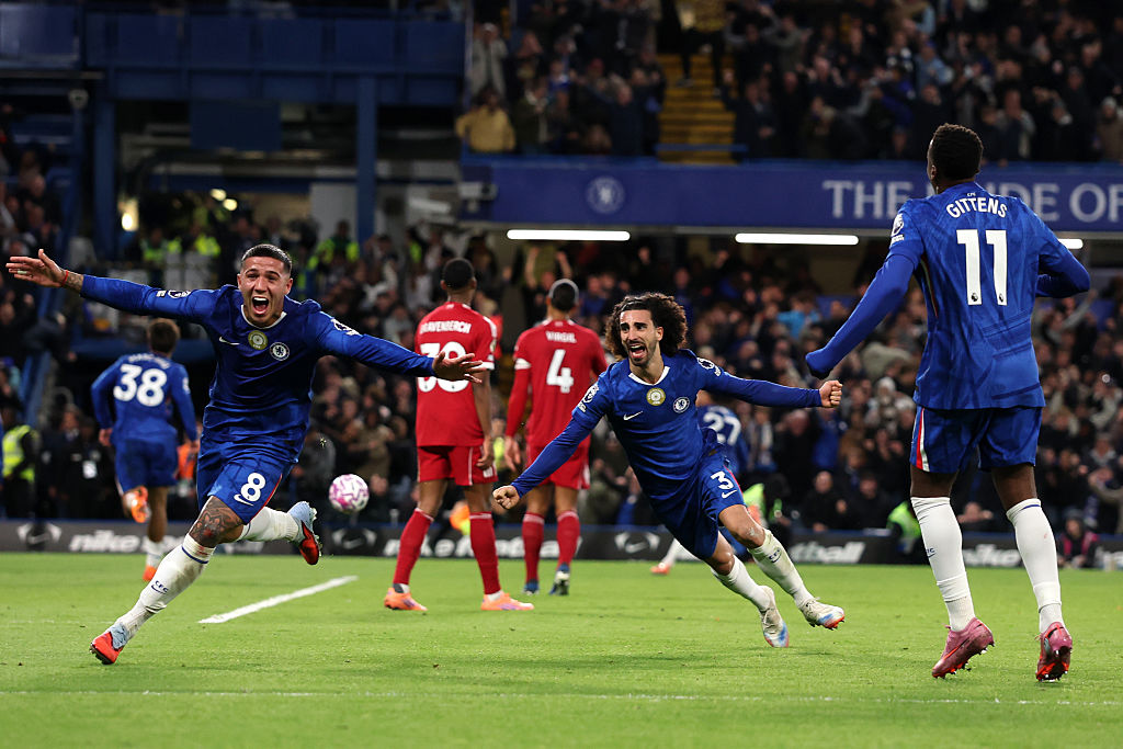 Chelsea celebrate Estevao's winner
