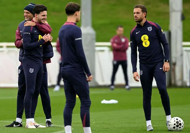 England in training ahead of the game against Wales