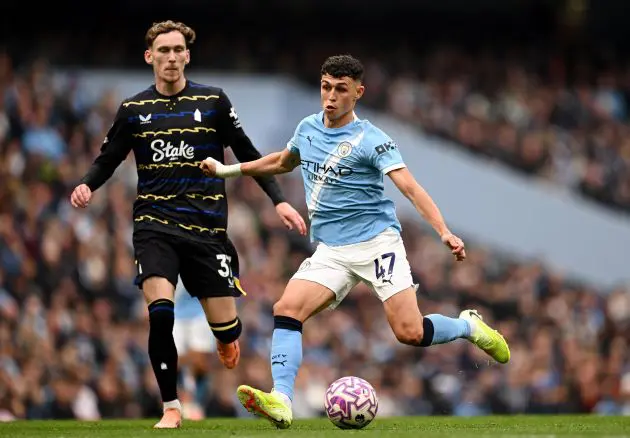 Phil Foden for Manchester City (Photo by Gareth Copley/Getty Images)