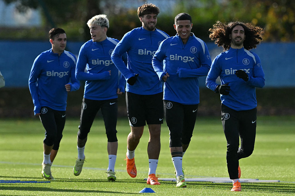 Chelsea train ahead of their game against Ajax