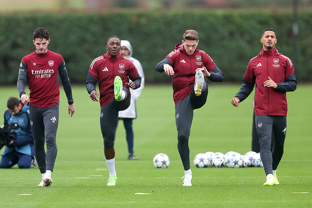 Arsenal players in training (Photo by Harry Murphy/Getty Images)