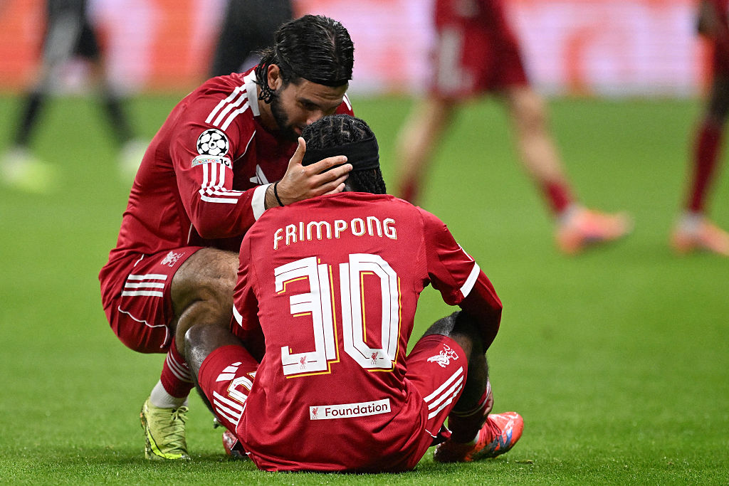 Jeremie Frimpong was injured against Frankfurt