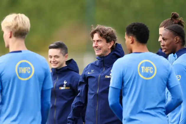 Thomas Frank and his Spurs players