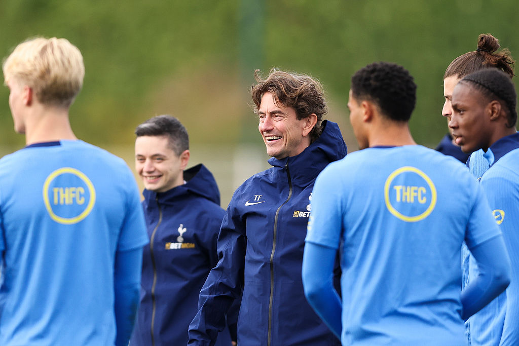 Thomas Frank and his Spurs players