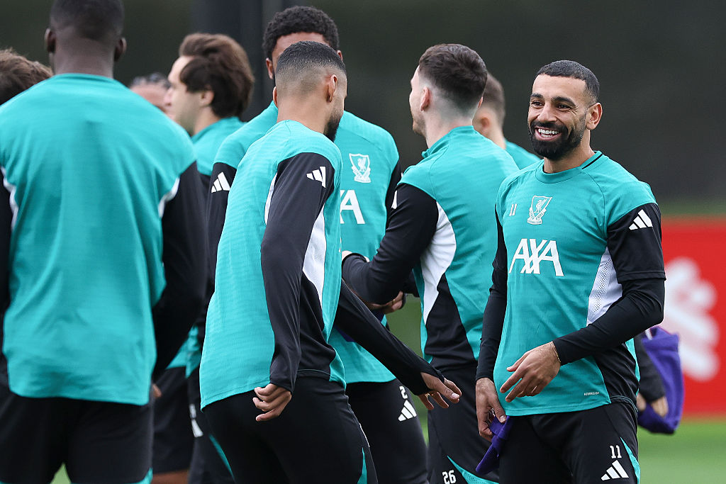 Liverpool in training ahead of the game against Eintracht Frankfurt