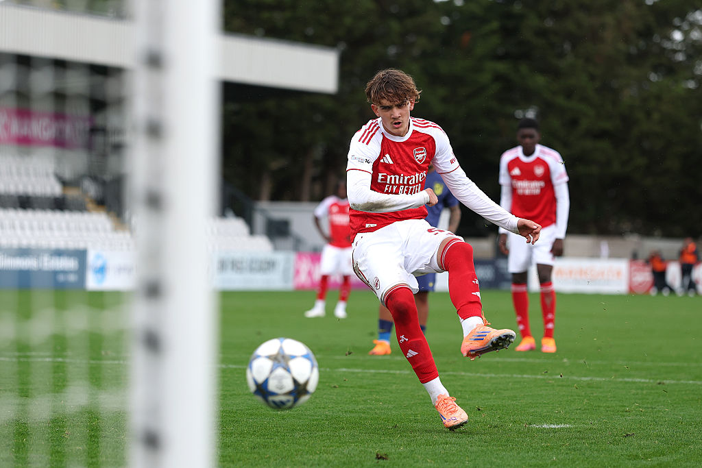 Max Dowman scores against Atletico Madrid U19s