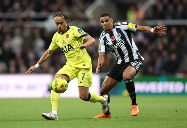 Xavi Simons in action for Spurs