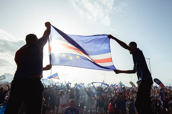 Cape Verde fans celebrate (Photo by QUEILA FERNANDES/AFP via Getty Images)