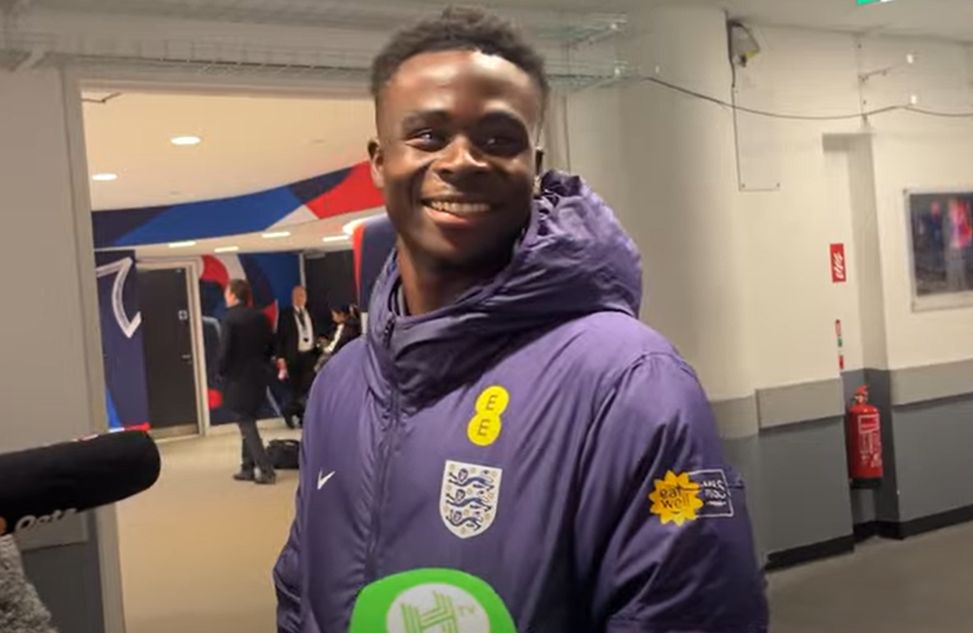 Bukayo Saka (IMAGE: HAYTERS TV)