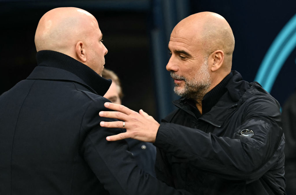 Arne Slot and Pep Guardiola