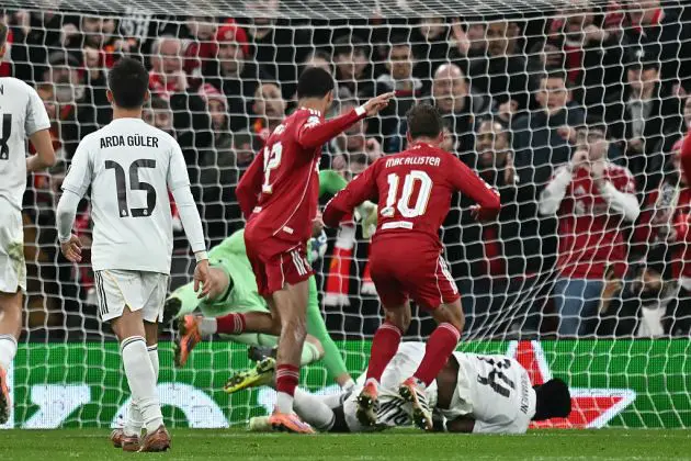 Mac Allister scores against Real Madrid