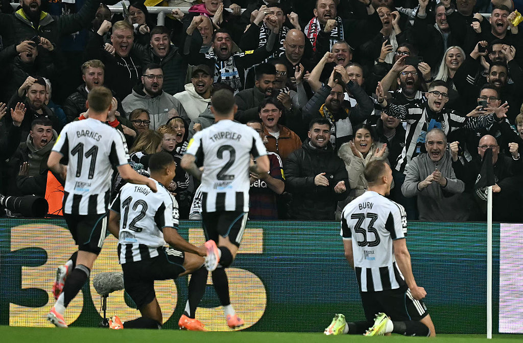 Newcastle celebrate against Athletic Club