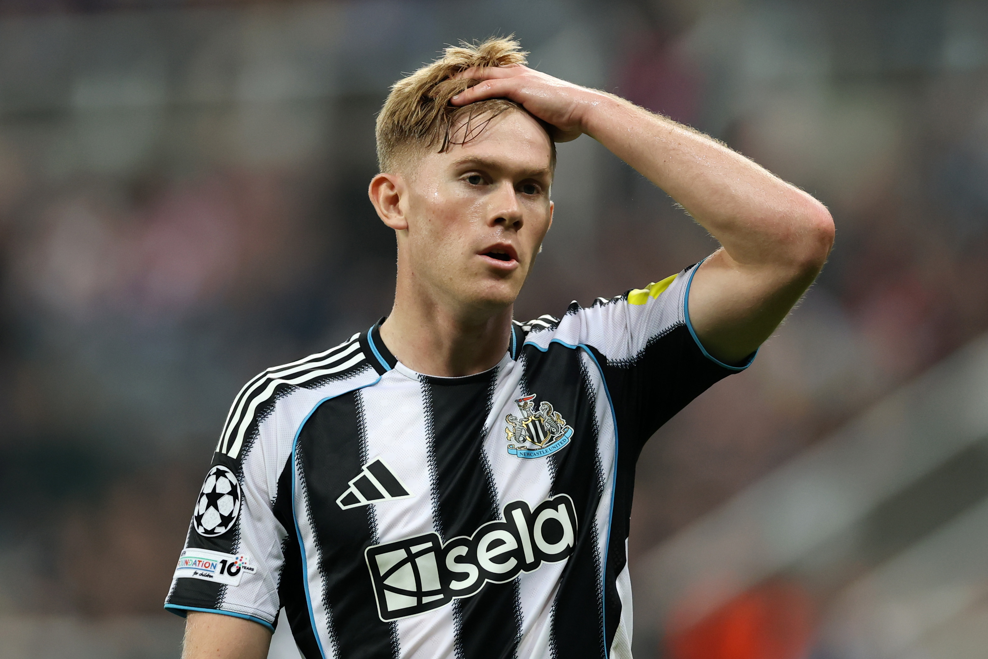 Newcastle defender Lewis Hall