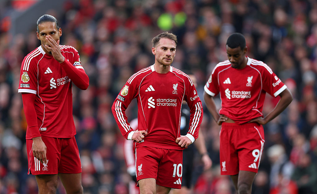 Liverpool's players after losing to Nottingham Forest