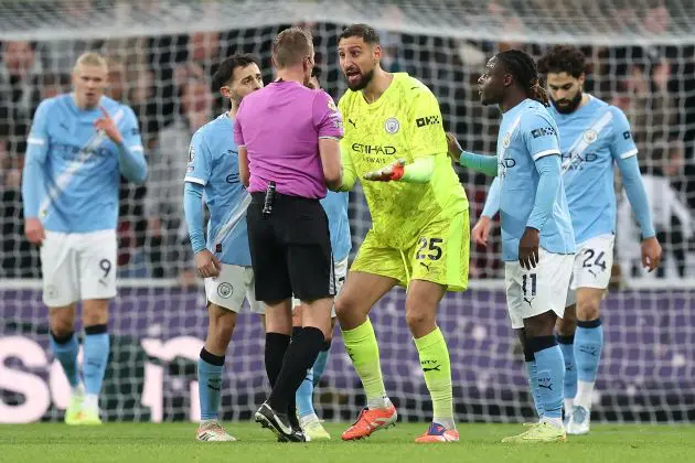 Man City after conceding against Newcastle