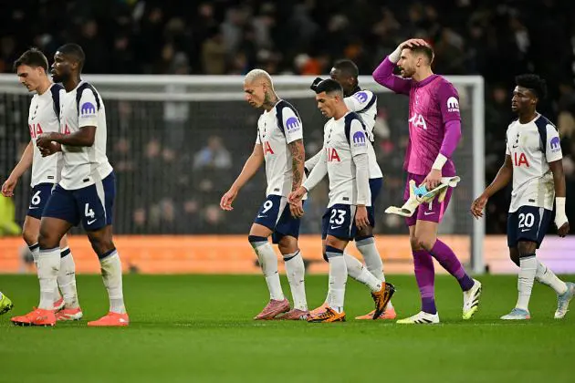 Spurs after the defeat to Fulham