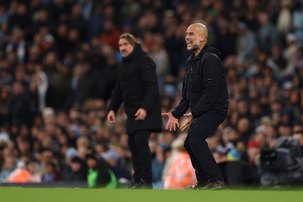 Pep Guardiola and Daniel Farke
