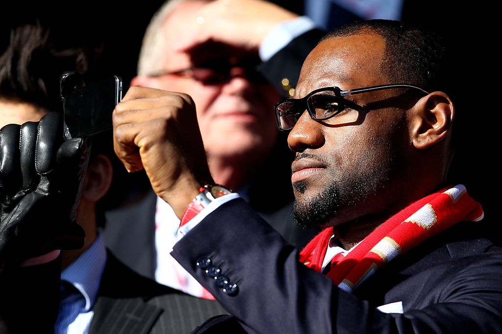 Lebron James at a Liverpool game