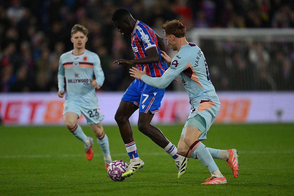Crystal Palace in action against Brentford