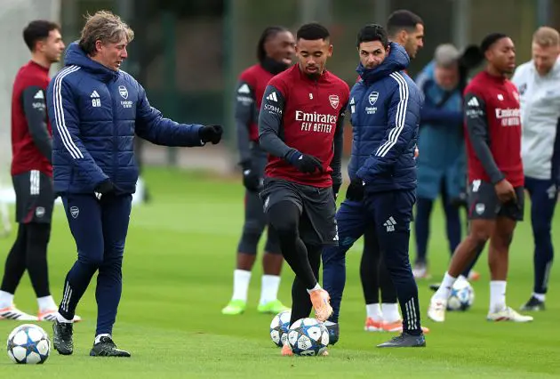 Gabriel Jesus in Arsenal training