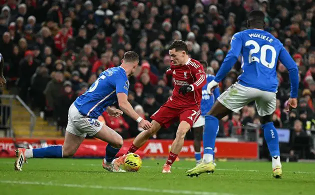 Florian Wirtz in action against Sunderland (Photo by Paul ELLIS / AFP via Getty Images)