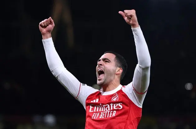 Mikel Merino celebrates
