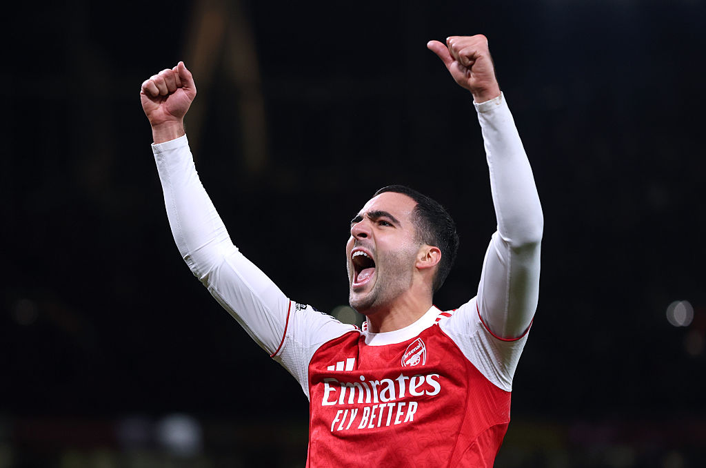 Mikel Merino celebrates