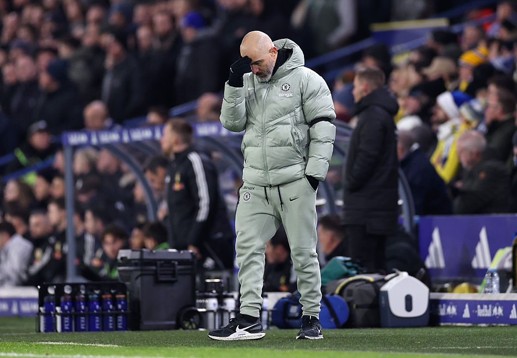 Chelsea boss Enzo Maresca during the defeat to Leeds