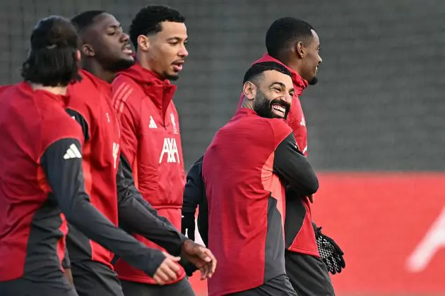Mo Salah in Liverpool training