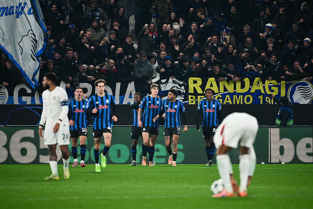 Atalanta celebrate against Chelsea