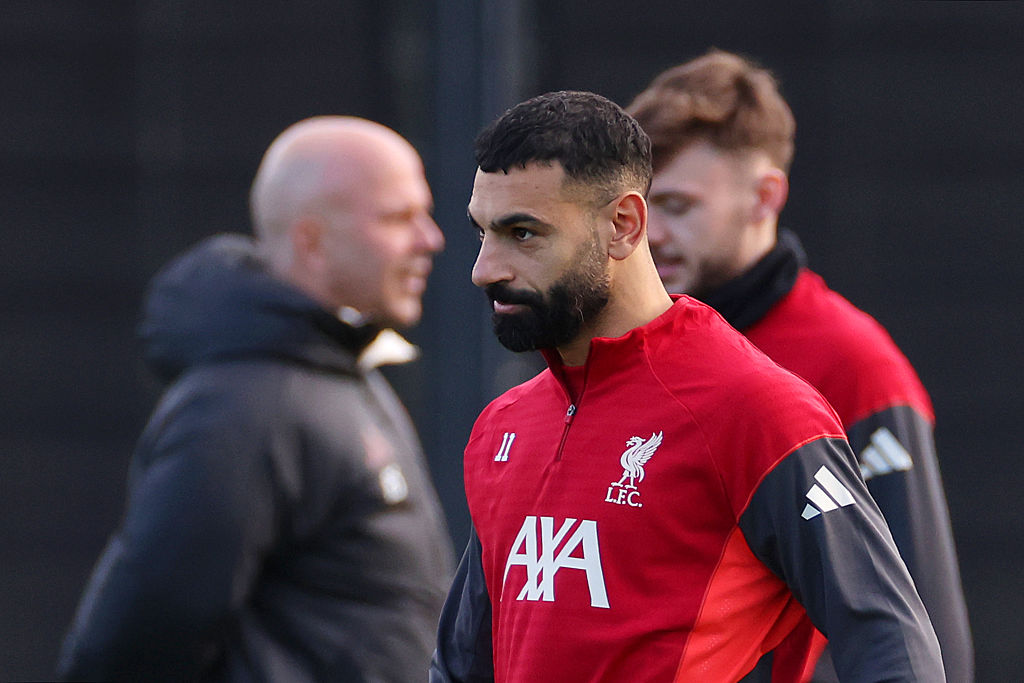 Mo Salah in Liverpool training