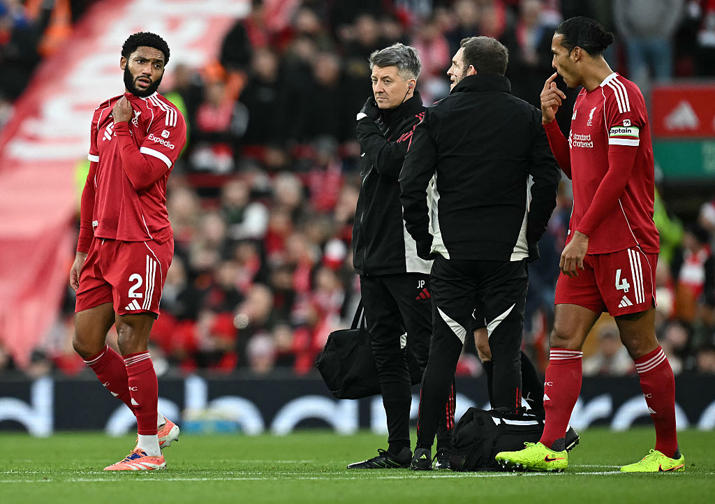 Joe Gomez goes off injured