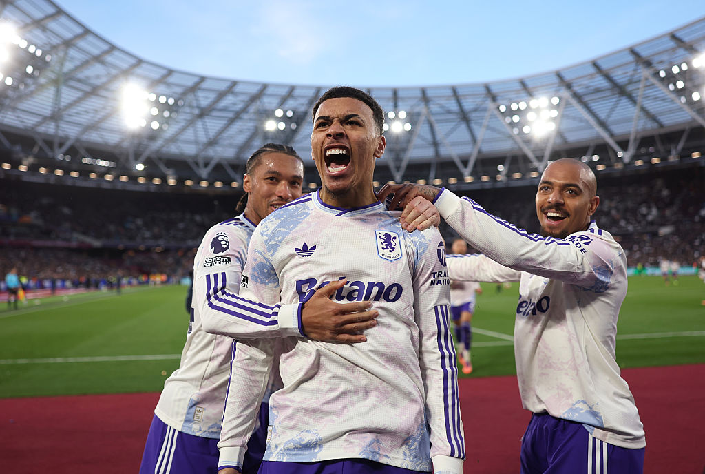 Morgan Rogers celebrates against West Ham