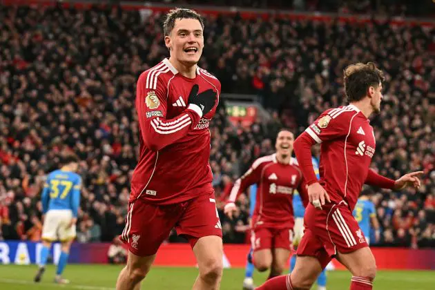 Florian Wirtz celebrates against Wolves