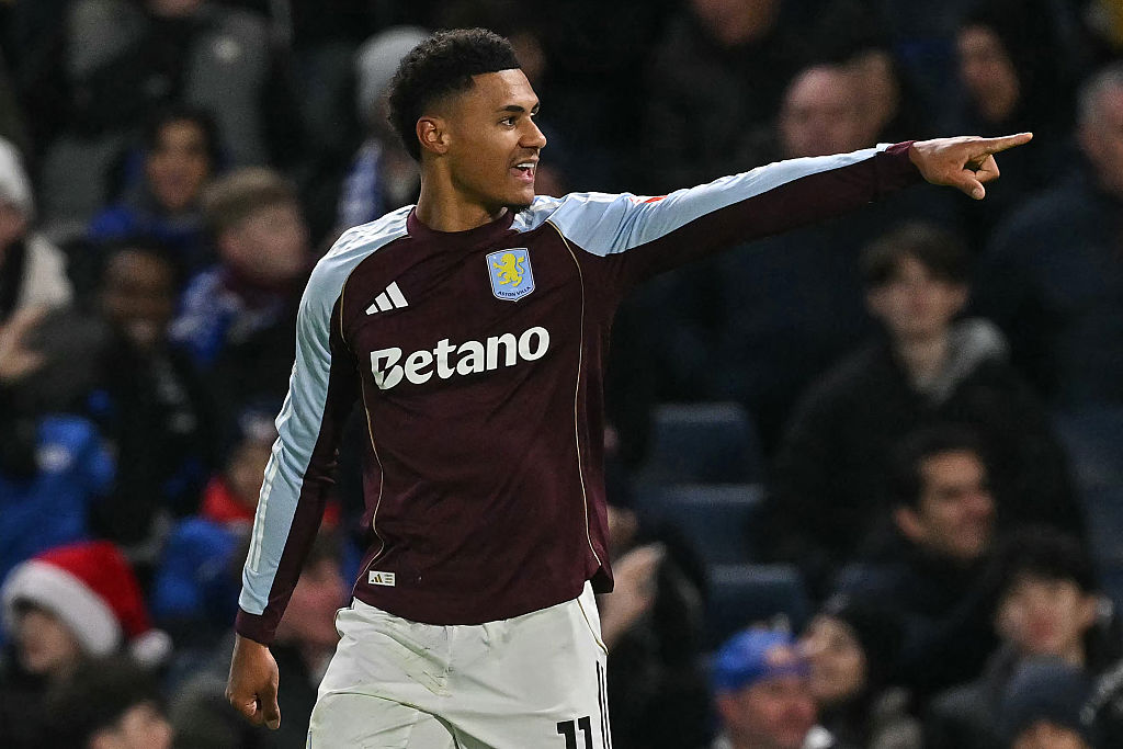 Ollie Watkins celebrates against Chelsea