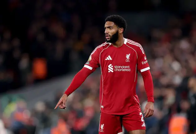 Liverpool defender Joe Gomez