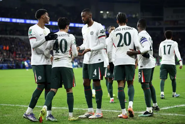 Chelsea defender Tosin with his team-mates