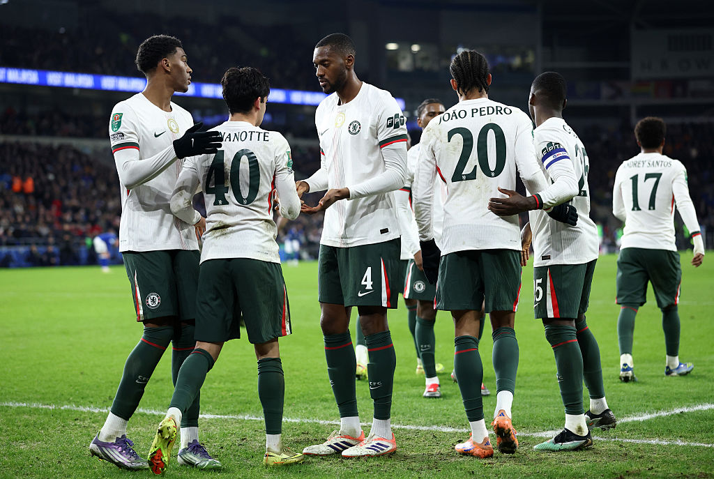 Chelsea defender Tosin with his team-mates