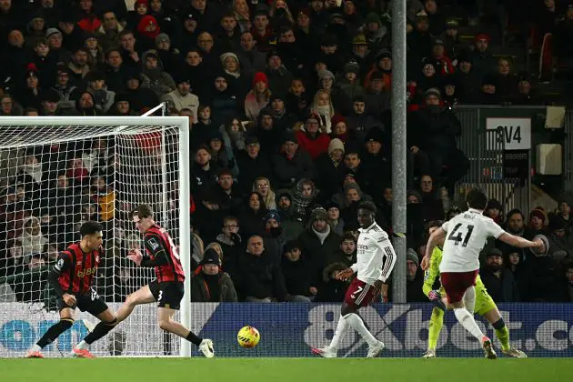 Declan Rice scores against Bournemouth
